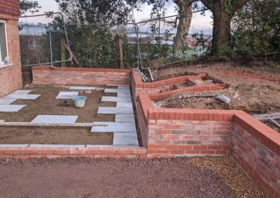 patio brickwork, Dorking